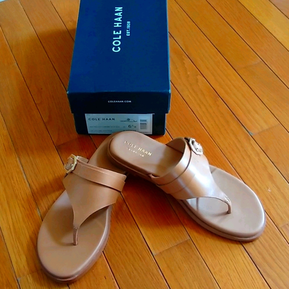 New in box cole haan leather sandals 6.5